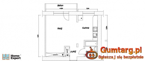 1pok, 33met, Okolice Lelewela BALKON/PIWNICA/PARKING (Wrocław)