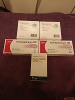 Clonozepam...2 mg, Pregabalina 150/56, Ketrel 200 mg/60