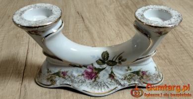Świecznik IWONA Porcelana Chodzież 2 punkty świecenia