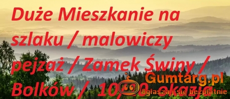 3pok, 99met, gmina Bolków BALKON/PIWNICA/OGRÓD/GARAŻ (Wolbromek)