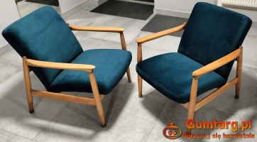 2 Fotele GFM-64 z 1965 r. (typ pm-0/300-188 Var) odrestaurowane