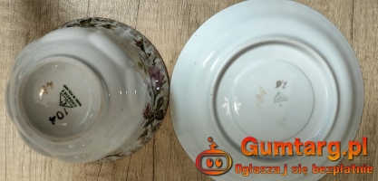 Flaczarka 300ml i talerzyk IWONA Porcelana Chodzież miseczka talerzyk