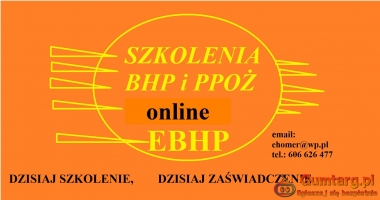 SZKOLENIE OKRESOWE BHP DLA PRACODAWCÓW - 79 zł       TEL: 606 626 477.