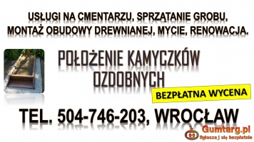 Obsypanie kamykami grobu, cena, tel. 504-746-203, kamyczkami pomnika