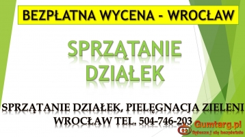 Sprzątanie trawników, tel. 504-746-203. Wrocław, trawnika