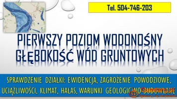 Wykrycie wody na działce, tel. 504-746-203. Głębokość wód gruntowych