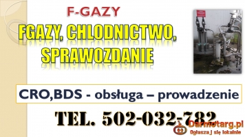 Szkolenie Centralny Rejestr Operatorów CRO, BDS, F-gazy, terminy,