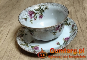 Flaczarka 300ml i talerzyk IWONA Porcelana Chodzież miseczka talerzyk