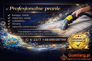 Pranie kanapy, fotele, materace, wózki, dywany, tapicerka samochodowa