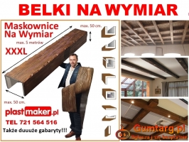 Belki dekoracyjne sufitowe, lamele, maskownice NA WYMIAR drewna faux w