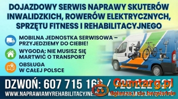 Naprawy skuterów inwalidzkich, rowerów i sprzętu rehabilitacyjnego