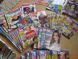 Stare kolorowe gazety 10 kg czasopisma na podpałkę do pakowania czytan