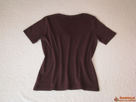 Brązowa koszulka, bluzka z krótkim rękawem, T-shirt, rozm. 42 / L