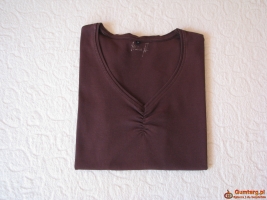 Brązowa koszulka, bluzka z krótkim rękawem, T-shirt, rozm. 42 / L