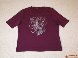 Koszulka OLSEN ze zdobieniami, bluzka z krótkim rękawem T-shirt L / XL