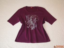 Koszulka OLSEN ze zdobieniami, bluzka z krótkim rękawem T-shirt L / XL
