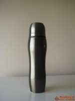 Mały stalowy termos turystyczny z kubkiem 0,4 l