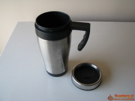 Stalowy kubek termiczny z pokrywką 0,4 l