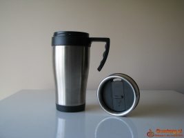 Stalowy kubek termiczny z pokrywką 0,4 l