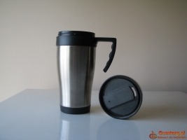 Stalowy kubek termiczny z pokrywką 0,4 l