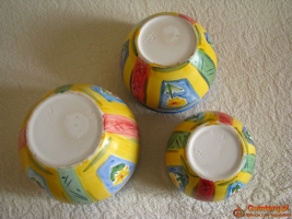 Piękny, ręcznie malowany zestaw 3 stylowych doniczek – osłonki