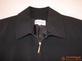 Czarny, klasyczny żakiet na zamek, marynarka, blezer, rozm. 42 / XL