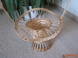 Dekoracyjny, ozdobny, duży koszyk, kosz wiklinowy na kwiaty, osłonka