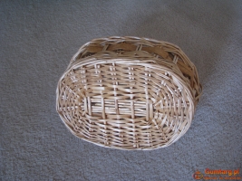 Piękny, owalny kosz wiklinowy koszyk