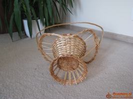 Dekoracyjny, ozdobny, duży koszyk, kosz wiklinowy na kwiaty, osłonka