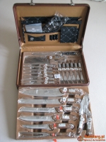 Zestaw noży kuchennych i sztućców w walizce - 24 elementy Hoffburg