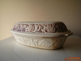 Brytfanka - garnek rzymski do pieczenia nie szkliwiony owalny