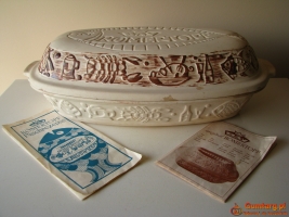 Brytfanka - garnek rzymski do pieczenia nie szkliwiony owalny