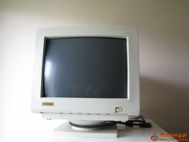 Monitor do komputera CRT Microspot, 14 cali 1995r. Retro Gaming PC DOS