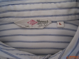 Koszula męska z długim rękawem, w paseczki, Lee Cooper, L