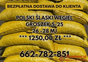 POLSKI ŚLĄSKI WĘGIEL, WĘGIEL GROSZEK , EKOGROSZEK/ Transport Gratis !