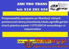 Tanie Przeprowadzki,Przewóz mebli,agd,rtv,Likwidacja mieszkań,Katowice