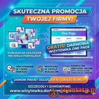 Reklama Twojej firmy + darmowa strona internetowa ONE PAGE - sprawdź o