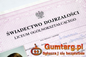 Kup świadectwo szkolne z wpisem , Mature z wpisem