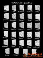 Panele 3d gipsowe, ścienne - Rumba